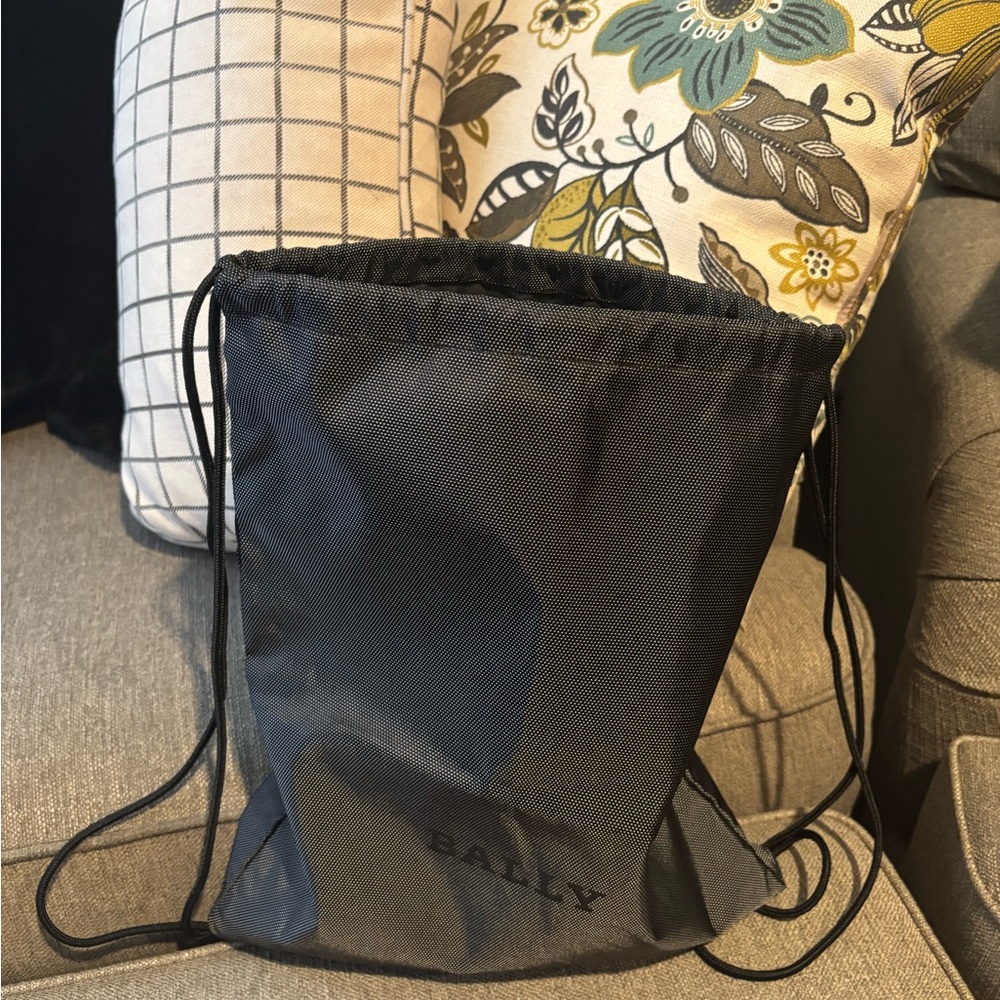Bally Dark Grey Drawstring Backpack - Picture 4 of 4
